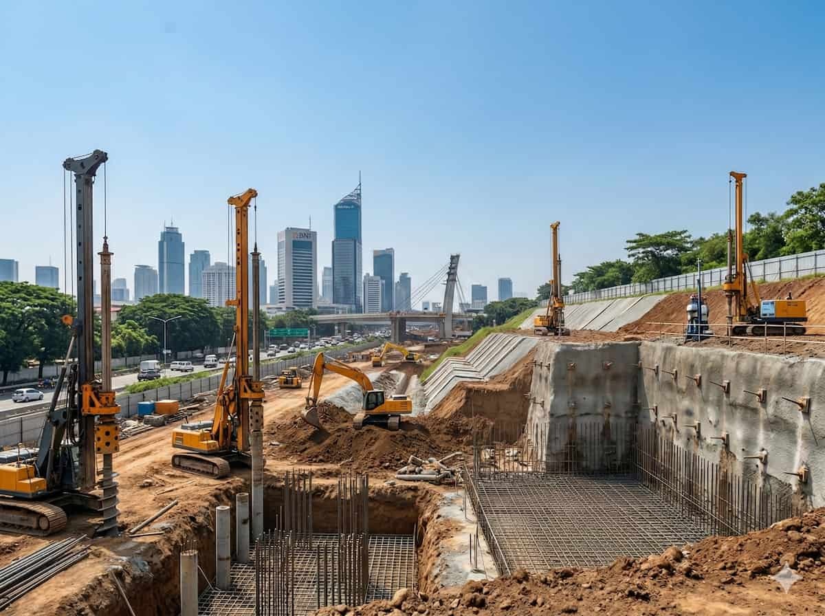 Perancangan Geoteknik Berdasarkan SNI 8460:2017: Penyelidikan Tanah, Daya Dukung Tanah, Aplikasi Dinding Penahan Tanah Serta Aplikasi Geogrid Sebagai Material Stabilisasi