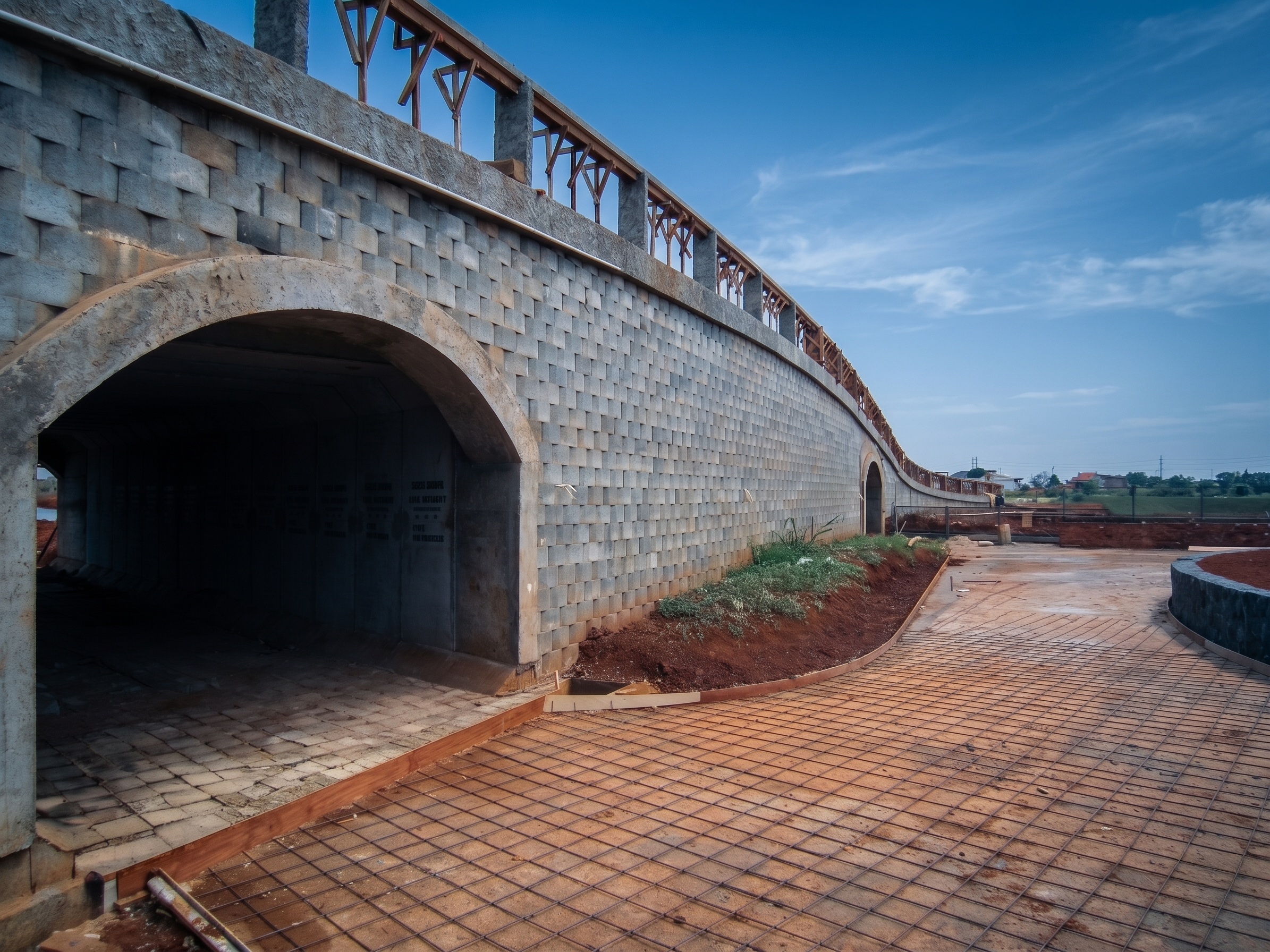 Case Study Penggunaan Multiblock Retaining Wall System pada Jembatan Lengkung (Arch Bridge)
